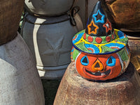 Pumpkin Halloween Talavera Pottery, Decorative Pumpkin, Handmade Mexican Talavera Art, Fall Garden Decor, Talavera Halloween Decor, Large
