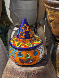 Pumpkin Halloween Talavera Pottery, Decorative Pumpkin, Handmade Mexican Talavera Art, Fall Garden Decor, Talavera Halloween Decor, Large