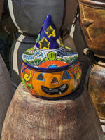 Pumpkin Halloween Talavera Pottery, Decorative Pumpkin, Handmade Mexican Talavera Art, Fall Garden Decor, Talavera Halloween Decor, Large