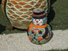 Frosty the Snowman Christmas Yard Art, Talavera Pottery, Porch Snowman, Snowman Porch Decor, Snowman Yard Art, Handmade In Mexico