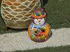 Frosty the Snowman Christmas Yard Art, Talavera Pottery, Porch Snowman, Snowman Porch Decor, Snowman Yard Art, Handmade In Mexico