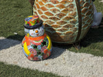 Frosty the Snowman Christmas Yard Art, Talavera Pottery, Porch Snowman, Snowman Porch Decor, Snowman Yard Art, Handmade In Mexico