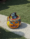Pumpkin Halloween Decor, Indoor Halloween Party Decor or Outdoor Fall Decor, Handmade Mexican Talavera Pottery Home Decoration