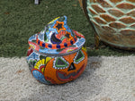 Pumpkin Halloween Decor, Indoor Halloween Party Decor or Outdoor Fall Decor, Handmade Mexican Talavera Pottery Home Decoration