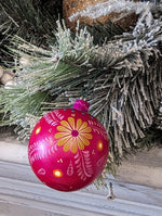 Christmas Ornaments: Unique Mexican Christmas Decor features festive patterns & bold colors, Hand Painted Wood Ornament for Christmas Tree