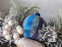 Christmas Ornaments: Unique Mexican Christmas Decor features festive patterns & bold colors, Hand Painted Wood Ornament for Christmas Tree