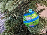 Christmas Ornaments: Unique Mexican Christmas Decor features festive patterns & bold colors, Hand Painted Wood Ornament for Christmas Tree