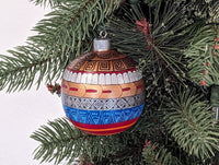 Christmas Ornaments: Unique Mexican Christmas Decor features festive patterns & bold colors, Hand Painted Wood Ornament for Christmas Tree