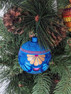 Christmas Tree Ornaments, Hand Painted Wood Ornament for Christmas Tree is Mexican Christmas Decor of festive holiday patterns & bold colors