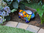 Colorful Frog Flower Pot, Ceramic Planter, Talavera Pottery, Indoor Outdoor Planter, Talavera Pot, Mexican Planter, Small Pot