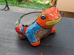 Colorful Frog Flower Pot, Ceramic Planter, Talavera Pottery, Indoor Outdoor Planter, Talavera Pot, Mexican Planter, Small Pot