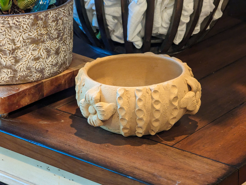 Ceramic Planter, Cactus Flower Pot, Handmade Mexican Pottery from Santa Maria Atzompa, Mexico, Home Decor, Indoor, Outdoor Decor, Plant Pot