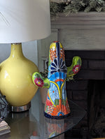 Saguaro Cactus Decor, Mexican Talavera Pottery, Cactus Room Decor - Bedroom, Bathroom, Cactus Decorations, Unique Gift