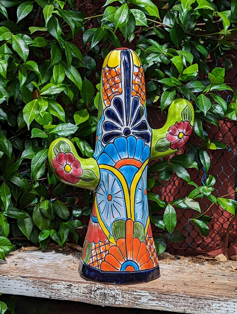 Saguaro Cactus Decor, Mexican Talavera Pottery, Cactus Room Decor - Bedroom, Bathroom, Cactus Decorations, Unique Gift