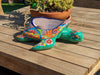 Talavera Turtle Planter, Handmade Mexican Pottery for Succulents or Flowers or Garden Decor, Ceramic Flower Pot for Outdoor or Home Decor