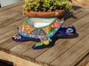 Talavera Turtle Planter, Handmade Mexican Pottery for Succulents or Flowers or Garden Decor, Ceramic Flower Pot for Outdoor or Home Decor