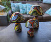 Pre-Order | Mushroom Garden Decor & Yard Art, Ships 9-25 | Ceramic Talavera Pottery, Unique Home Decor, 3 Toadstools Handmade in Mexico