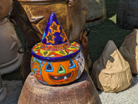 Pumpkin Halloween Talavera Pottery, Decorative Pumpkin, Handmade Mexican Talavera Art, Fall Garden Decor, Talavera Halloween Decor, Large