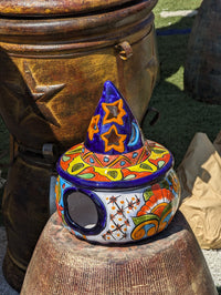 Pumpkin Halloween Talavera Pottery, Decorative Pumpkin, Handmade Mexican Talavera Art, Fall Garden Decor, Talavera Halloween Decor, Large