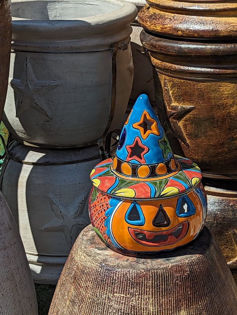 Halloween Talavera Pumpkin Fall Decor, Unique Halloween Gift, Handmade Mexican Art & Home Decor, Large