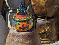 Pumpkin Halloween Talavera Pottery, Decorative Pumpkin, Handmade Mexican Talavera Art, Fall Garden Decor, Talavera Halloween Decor, Large