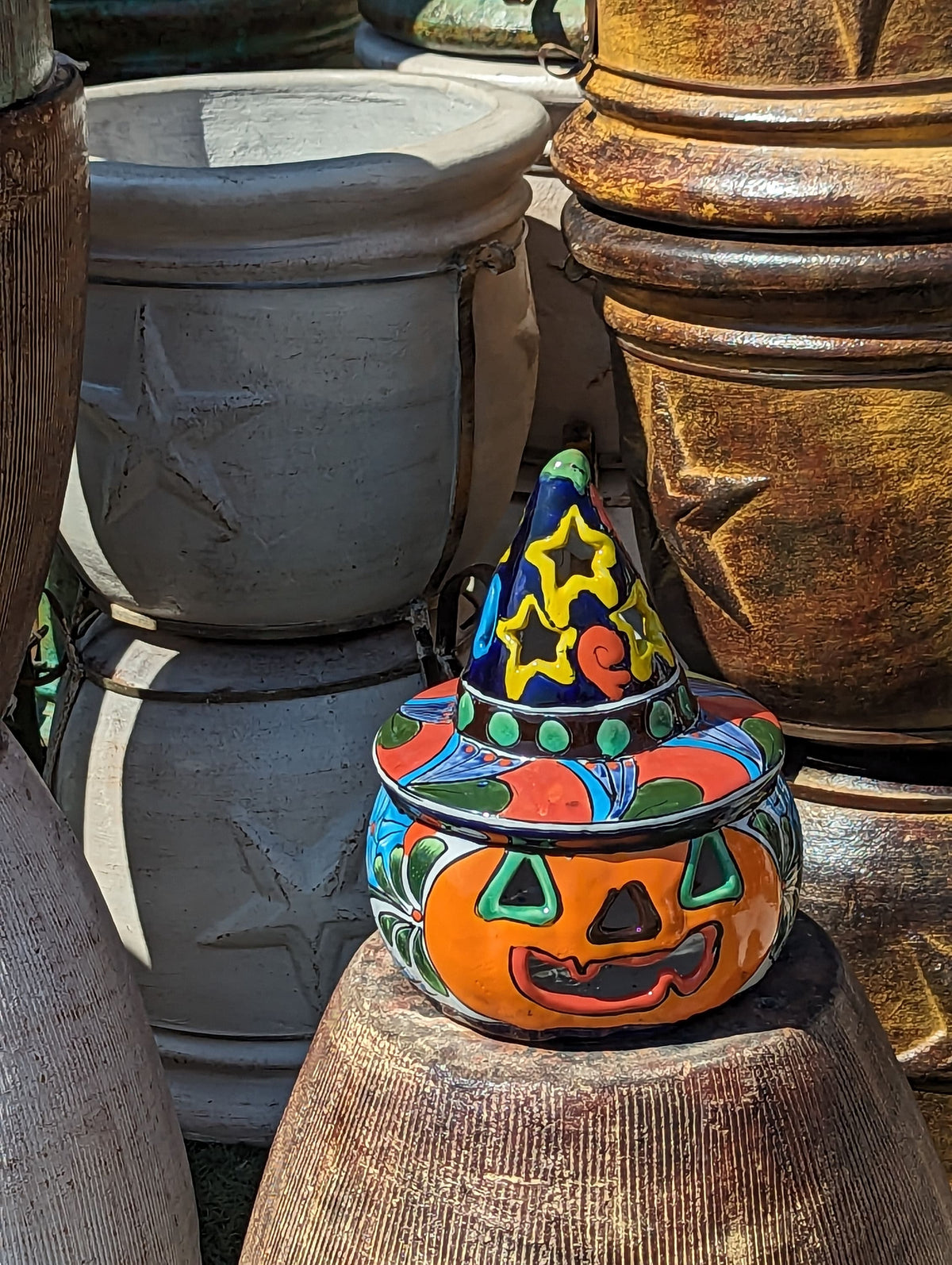 Pumpkin Halloween Talavera Pottery, Decorative Pumpkin, Handmade Mexican Talavera Art, Fall Garden Decor, Talavera Halloween Decor, Large
