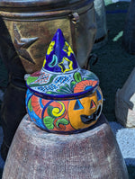 Pumpkin Halloween Talavera Pottery, Decorative Pumpkin, Handmade Mexican Talavera Art, Fall Garden Decor, Talavera Halloween Decor, Large