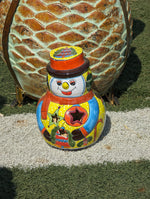 Frosty the Snowman Christmas Yard Art, Talavera Pottery, Porch Snowman, Snowman Porch Decor, Snowman Yard Art, Handmade In Mexico