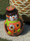 Frosty the Snowman Christmas Yard Art, Talavera Pottery, Porch Snowman, Snowman Porch Decor, Snowman Yard Art, Handmade In Mexico