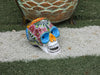 Halloween Skull Decor for Trick or Treat or Halloween Party, Holiday Decor or Seasonal Yard Decor, Handmade Mexican Talavera Pottery 9.5" H