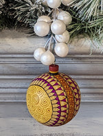 Christmas Ornaments: Unique Mexican Christmas Decor features festive patterns & bold colors, Hand Painted Wood Ornament for Christmas Tree