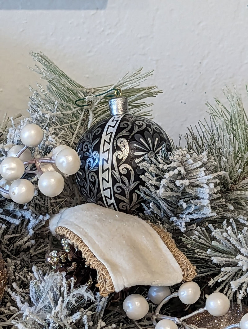 Christmas Ornaments: Unique Mexican Christmas Decor features festive patterns & bold colors, Hand Painted Wood Ornament for Christmas Tree