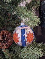 Christmas Ornaments: Unique Mexican Christmas Decor features festive patterns & bold colors, Hand Painted Wood Ornament for Christmas Tree