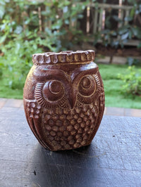 Mexican Owl Planter Pot for Indoor Home Decor or Outdoor Garden Decorations, Medium Owl, Reddish Brown