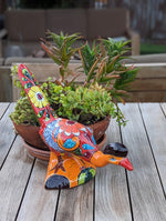 Talavera Roadrunner Garden Decor & Colorful Yard Art, Ceramic Outdoor Decor is a Unique Mexican Garden Art Decoration for Your Home or Yard