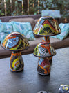 Pre-Order | Mushroom Garden Decor & Yard Art, Ships 9-25 | Ceramic Talavera Pottery, Unique Home Decor, 3 Toadstools Handmade in Mexico