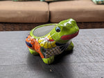 Colorful Frog Flower Pot, Ceramic Planter, Talavera Pottery, Indoor Outdoor Planter, Talavera Pot, Mexican Planter, Small Pot