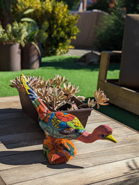 Talavera Roadrunner Garden Decor & Colorful Yard Art, Ceramic Outdoor Decor is a Unique Mexican Garden Art Decoration for Your Home or Yard