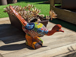 Talavera Roadrunner Garden Decor & Colorful Yard Art, Ceramic Outdoor Decor is a Unique Mexican Garden Art Decoration for Your Home or Yard