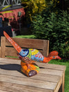 Talavera Roadrunner Garden Decor & Colorful Yard Art, Ceramic Outdoor Decor is a Unique Mexican Garden Art Decoration for Your Home or Yard