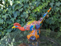 Talavera Roadrunner Garden Decor & Colorful Yard Art, Ceramic Outdoor Decor is a Unique Mexican Garden Art Decoration for Your Home or Yard