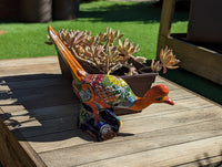 Talavera Roadrunner Garden Decor & Colorful Yard Art, Ceramic Outdoor Decor is a Unique Mexican Garden Art Decoration for Your Home or Yard