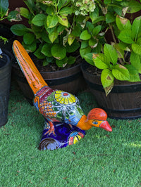 Talavera Roadrunner Garden Decor & Colorful Yard Art, Ceramic Outdoor Decor is a Unique Mexican Garden Art Decoration for Your Home or Yard