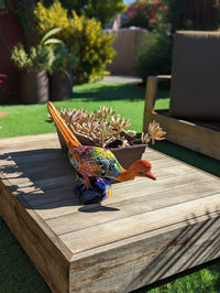 Talavera Roadrunner Garden Decor & Colorful Yard Art, Ceramic Outdoor Decor is a Unique Mexican Garden Art Decoration for Your Home or Yard