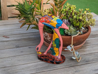 Pink Flamingo Home Decor or Yard Art, Talavera Pottery to use as Home Decor, Porch Decoration or Outdoor Decor