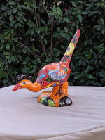 Talavera Roadrunner Garden Decor & Colorful Yard Art, Ceramic Outdoor Decor is a Unique Mexican Garden Art Decoration for Your Home or Yard