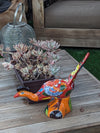 Talavera Roadrunner Garden Decor & Colorful Yard Art, Ceramic Outdoor Decor is a Unique Mexican Garden Art Decoration for Your Home or Yard