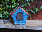 Ceramic Bird Feeder Talavera Pottery, Decorative Outdoor Hanging Feeder Station, Handmade Mexican Pottery to Attract Wild Birds