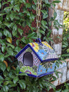 Ceramic Bird Feeder, Talavera Pottery, Decorative Outdoor Hanging Feeder Station, Handmade Mexican Pottery, Attract Wild Birds