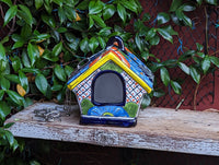 Ceramic Bird Feeder, Talavera Pottery, Decorative Outdoor Hanging Feeder Station, Handmade Mexican Pottery, Attract Wild Birds